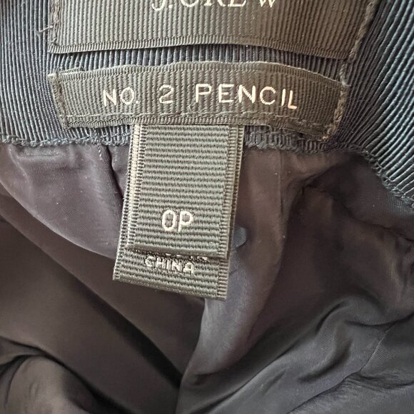 *HP!!* - J. Crew - No. 2 Pencil Skirt Italian Wool - Navy/Pink-Purple Geo - 0P - Picture 4 of 5